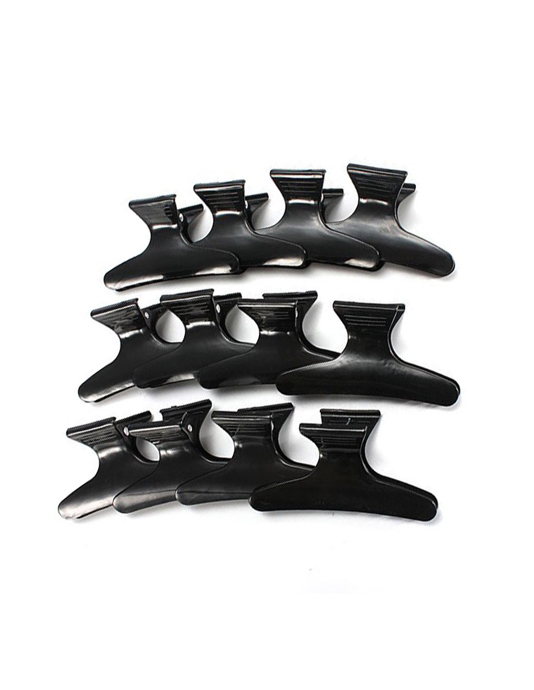 Κλάμερ Κομμωτηρίου Μαύρα 12τεμ.