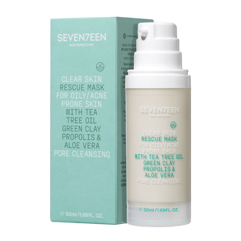 Seventeen Clear Skin Rescue Mask 50ml - Μάσκα Προσώπου Για Λιπαρές Με Τάση Ακμής Επιδερμίδες - Image 2