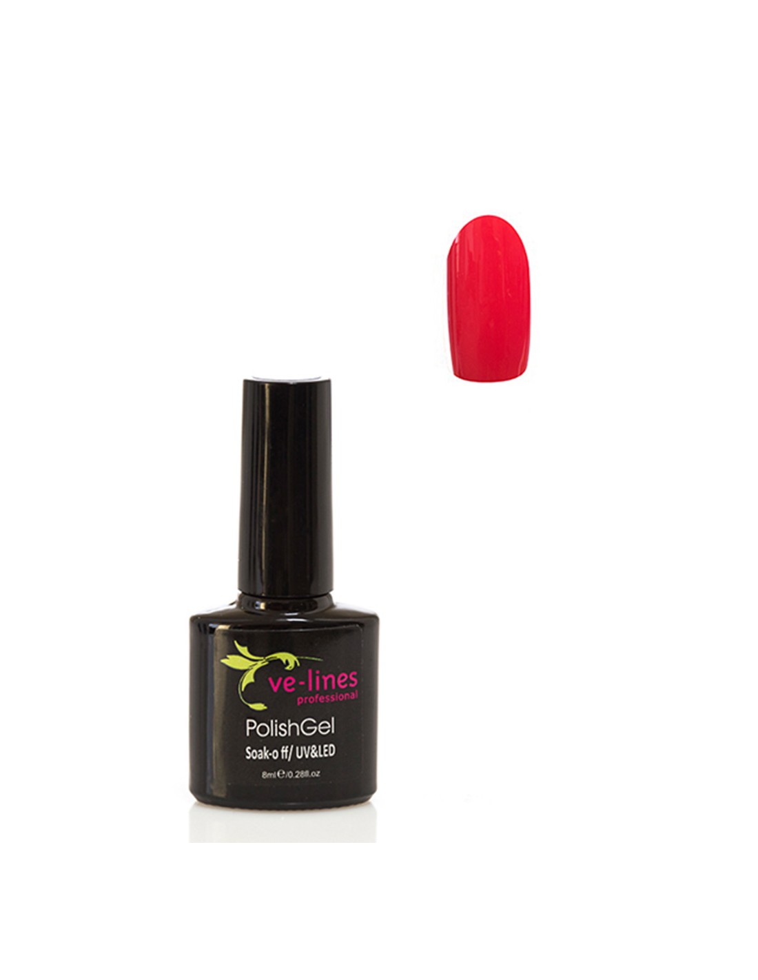 Ve-lines Ημιμόνιμο Βερνίκι Coral Red 382 8ml