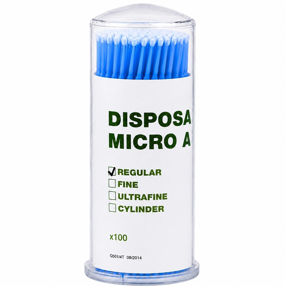 Βουρτσάκια Βλεφαρίδων Microbrushes Μπλε Regular 2.5mm PP-901 100τεμ.