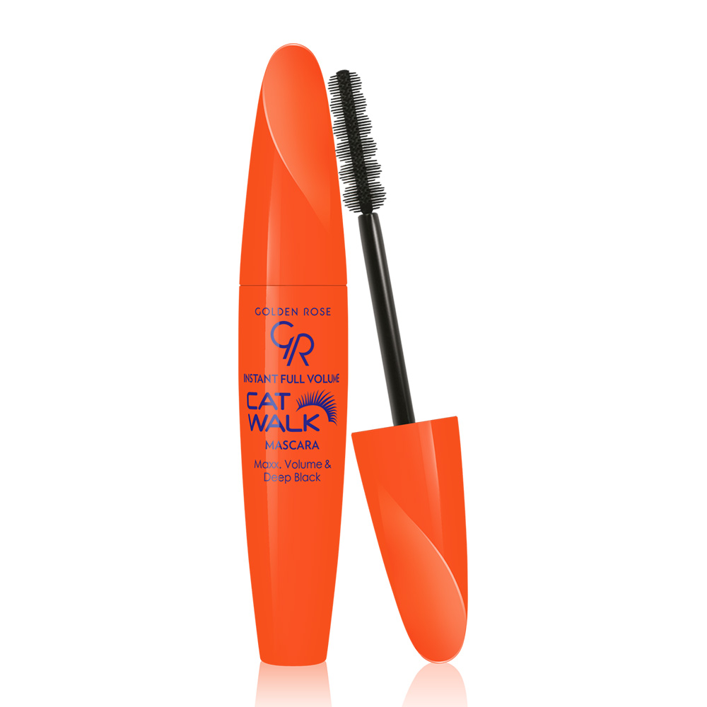 Golden Rose Instant Full Volume Cat Walk Mascara Black 9ml - Μάσκαρα Για Όγκο & Έντονο Μαύρο Χρώμα