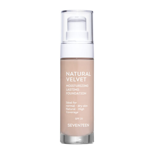 Seventeen Natural Velvet Foundation SPF20 Light Beige 03 30ml - Ενυδατικό Make-up Για Υψηλή Κάλυψη