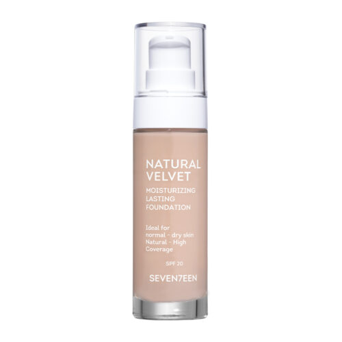 Seventeen Natural Velvet Foundation SPF20 Medium Beige 05 30ml - Ενυδατικό Make-up Για Υψηλή Κάλυψη