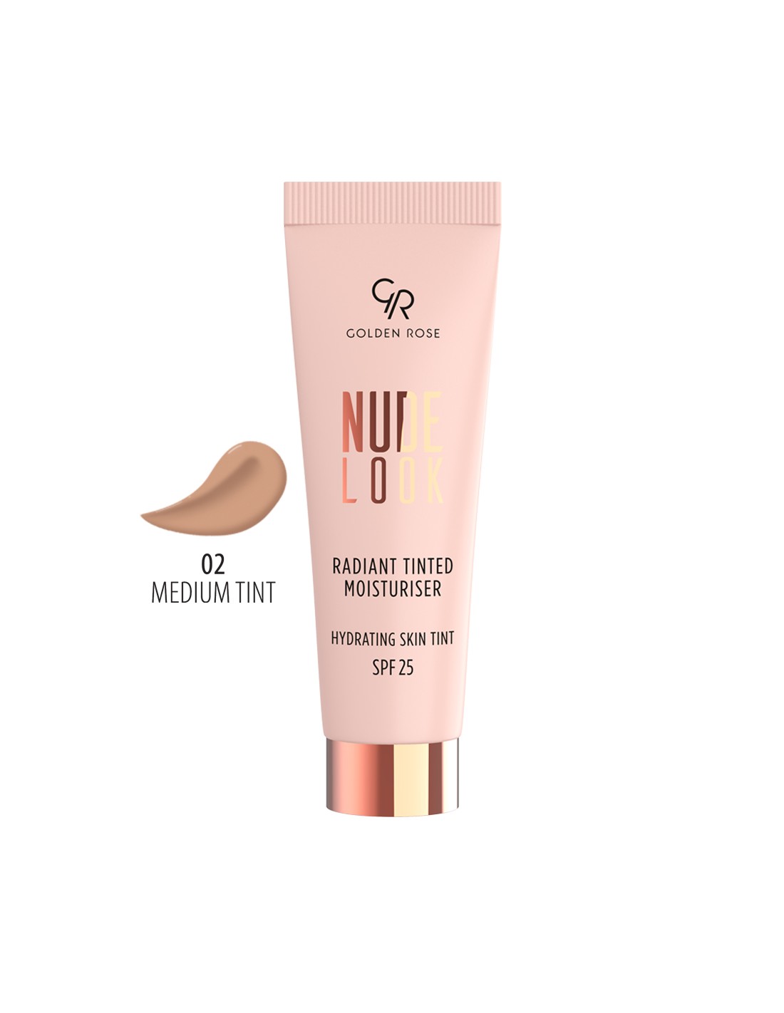 Golden Rose Nude Look Radiant Tinted Moisturizer SPF25 Medium Tint 02 32ml
