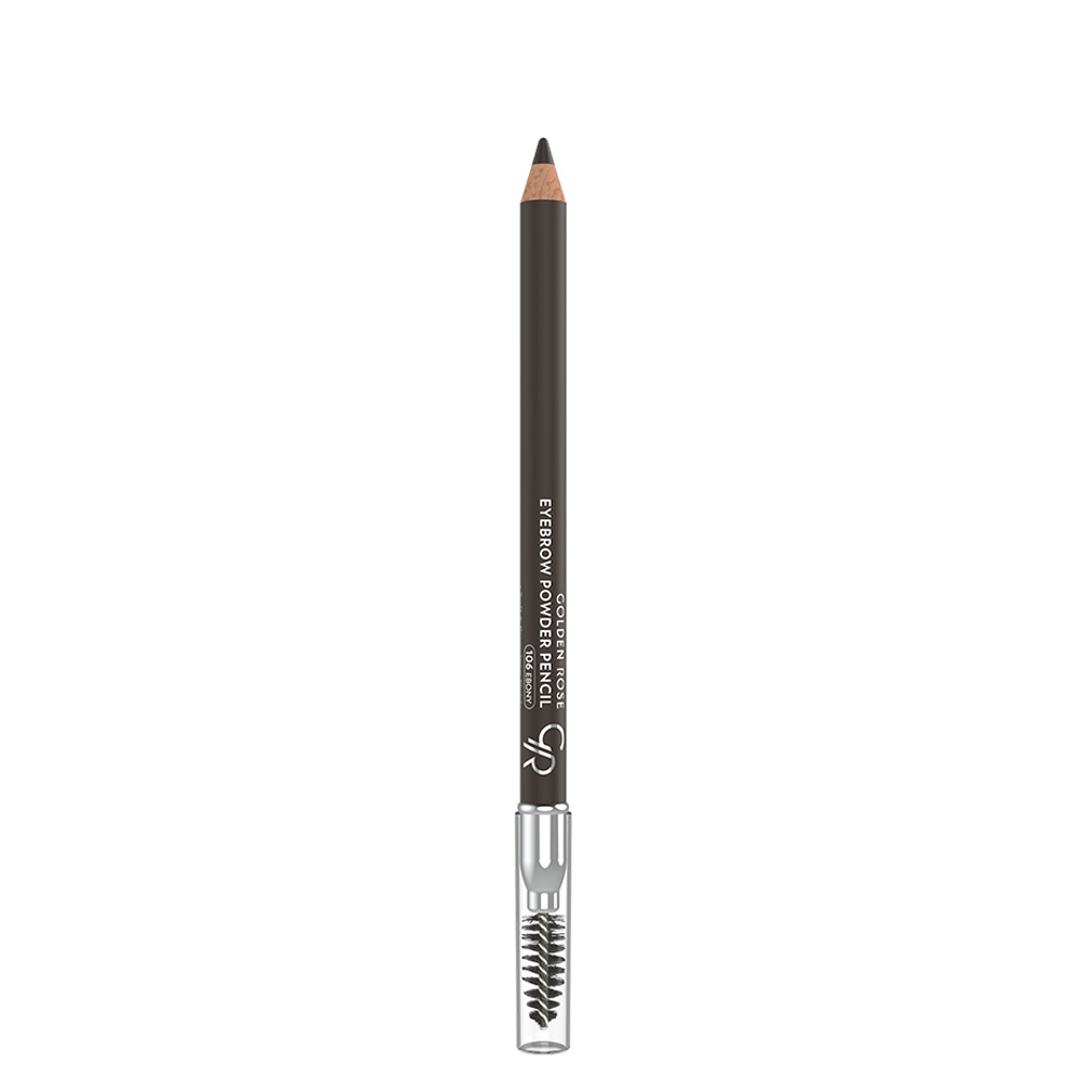Golden Rose Eyebrow Powder Pencil Ebony 106 1.19gr - Μολύβι Φρυδιών Με Υφή Πούδρας