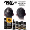 NISHMAN HAIR BUILDING KERATIN FIBER + LOCKING MIST SET DARK BROWN