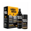 NISHMAN HAIR BUILDING KERATIN FIBER + LOCKING MIST SET DARK BROWN