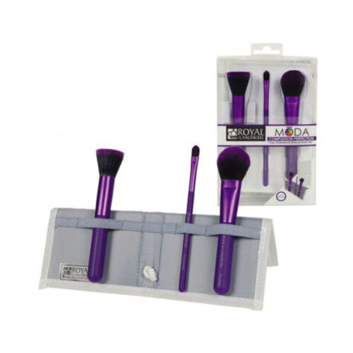 Royal & Langnickel Moda Complexion Perfection Flip Kit Purple Brush Set - Πινέλα Μακιγιάζ με Θήκη