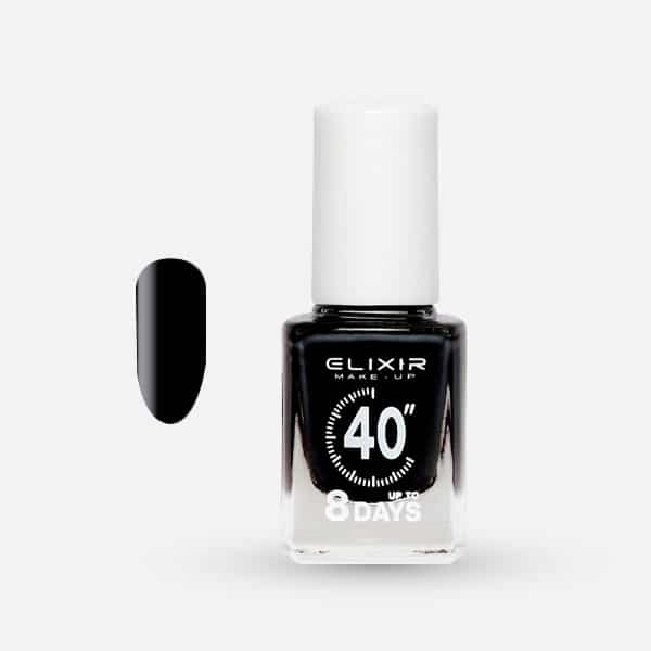 Elixir Βερνίκι Νυχιών 40" & Up to 8 Days Black #016 12ml