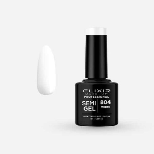 Elixir Ημιμόνιμο Βερνίκι Νυχιών #804 White 8ml