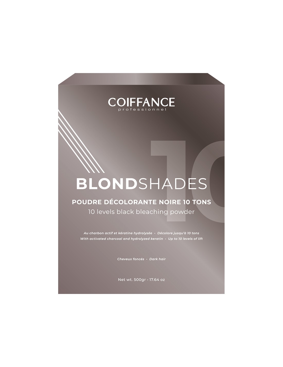 Coiffance Black Bleaching Powder With Activated Charcoal & Hydrolyzed Keratin 10 levels 500gr