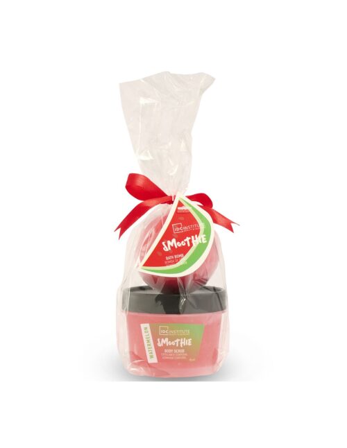 IDC Institute Smoothie Mini Set Watermelon Bath Fizzer 100g & Body Scrub 100ml