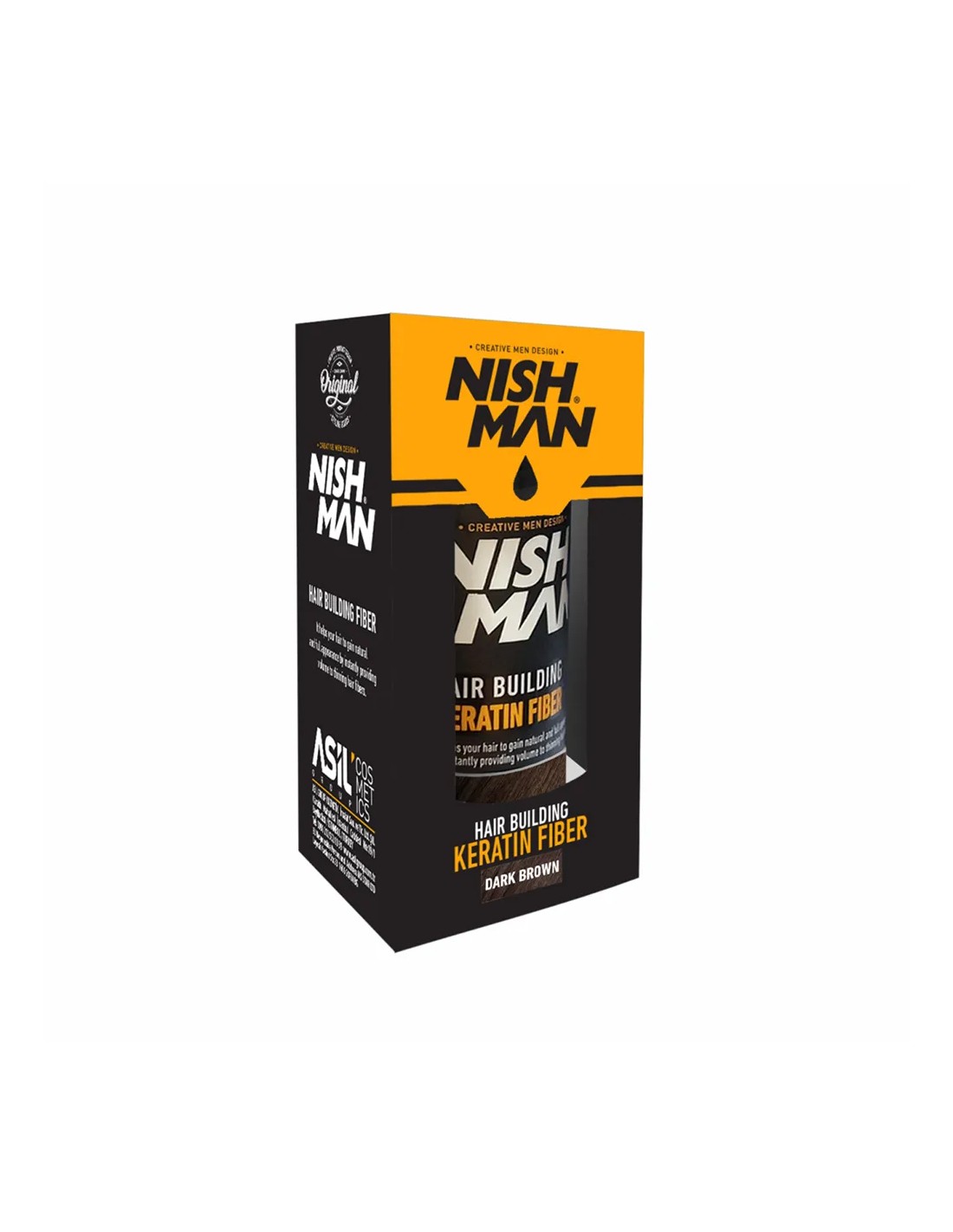 NISHMAN HAIR BUILDING KERATIN FIBER DARK BROWN 21gr
