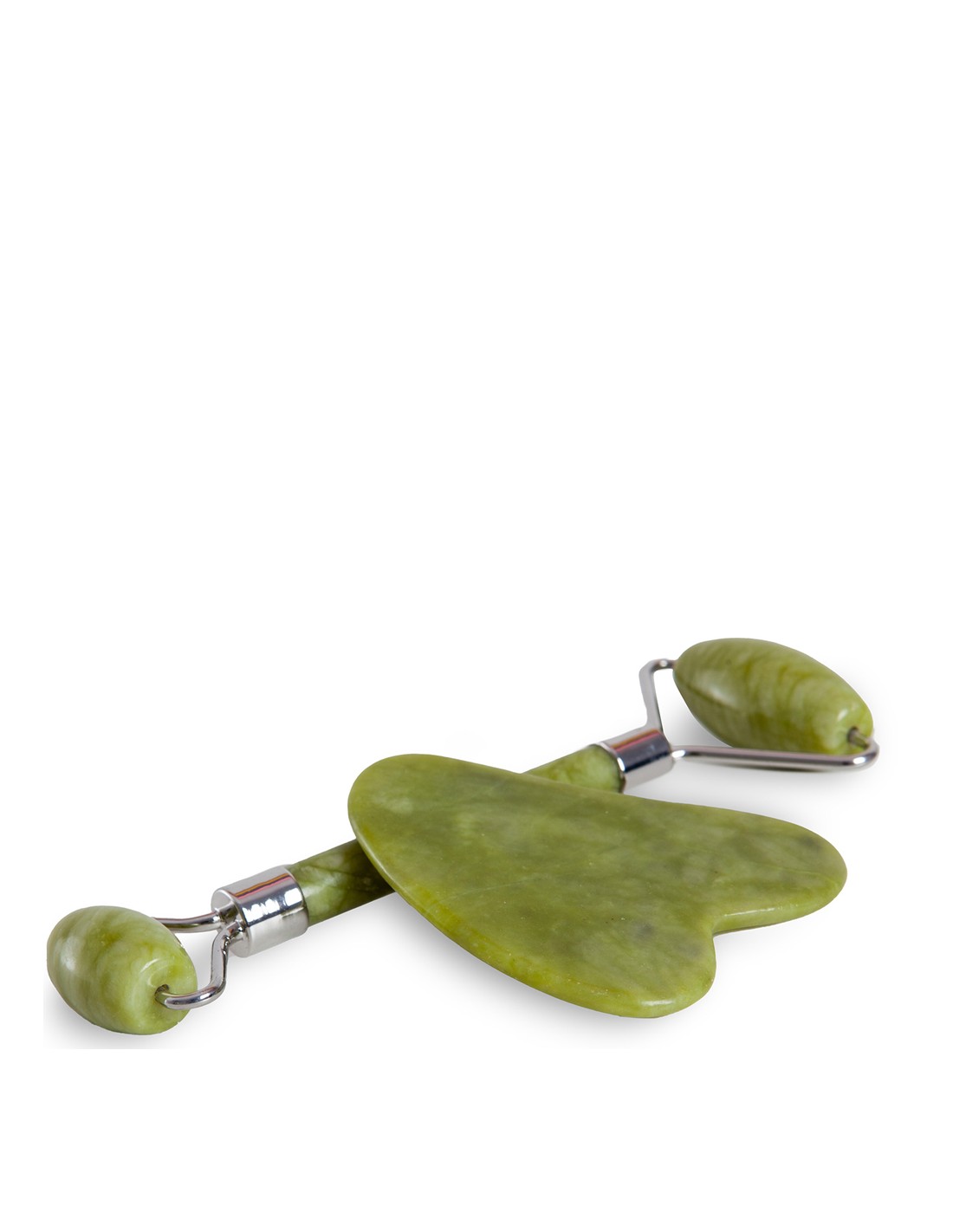 IDC Institute Jade Facial Set Roller & Stone Derma Roller Green