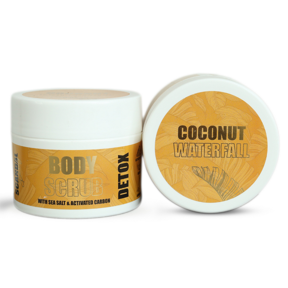 Scandal Beauty Coconut Waterfall Detox Body Scrub 200ml - Απολεπιστικό Σώματος Με Αμυγδαλέλαιο Ενεργό Άνθρακα & Κόκκους Αλατιού
