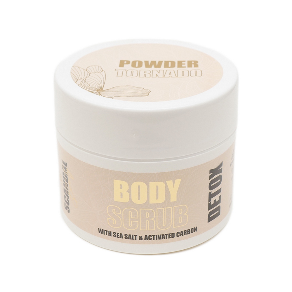 Scandal Beauty Powder Tornado Detox Body Scrub 200ml - Απολεπιστικό Σώματος Με Αμυγδαλέλαιο Ενεργό Άνθρακα & Κόκκους Αλατιού - Image 2