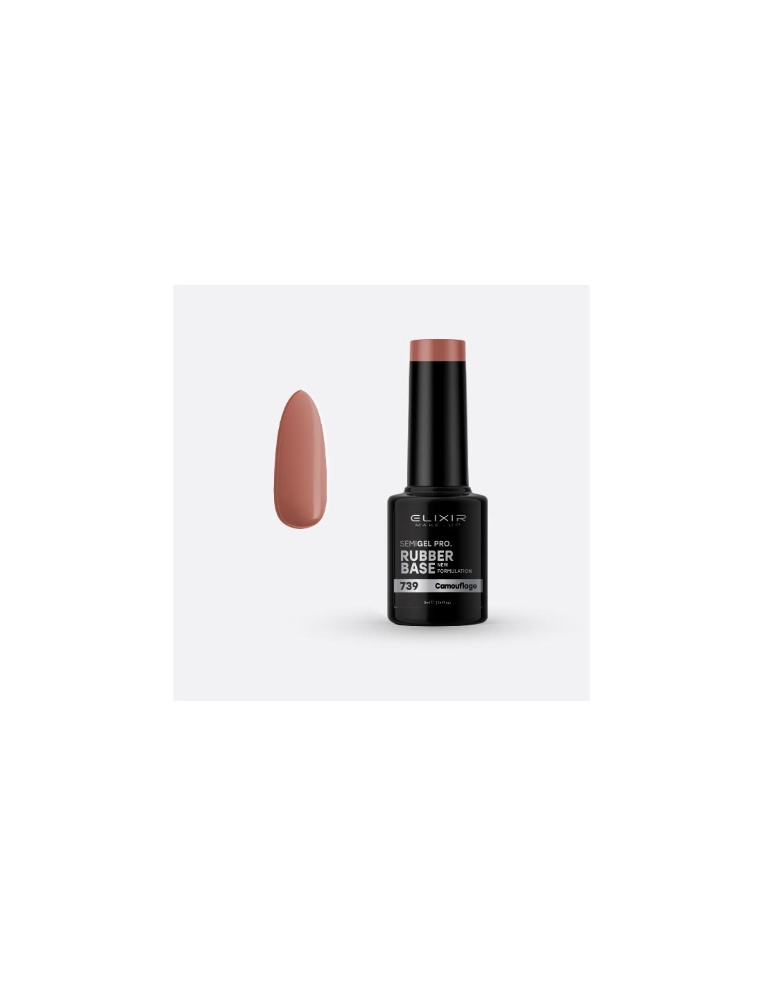 Elixir Ημιμόνιμο Βερνίκι Rubber Base Camouflage 739 5ml