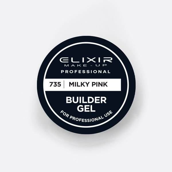 Elixir Buider Gel Milky Pink 735 15gr - Μονοφασικό Gel Χτισίματος - Image 2
