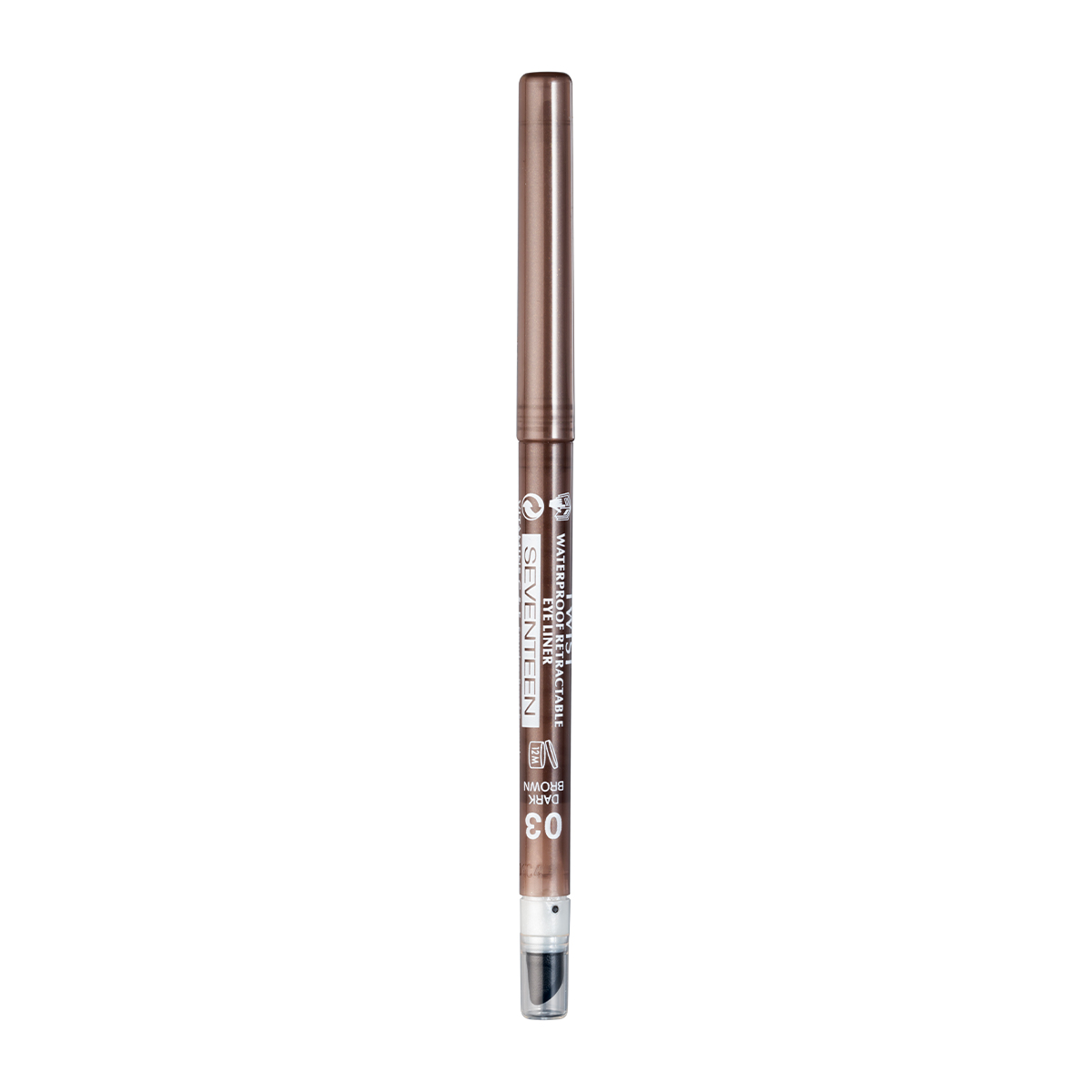 Seventeen Μηχανικό Μολύβι Ματιών Αδιάβροχο Twist Waterproof Mechanical Eye Liner Dark Brown 03 0.28gr - Image 3