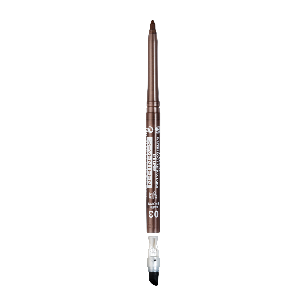 Seventeen Μηχανικό Μολύβι Ματιών Αδιάβροχο Twist Waterproof Mechanical Eye Liner Dark Brown 03 0.28gr
