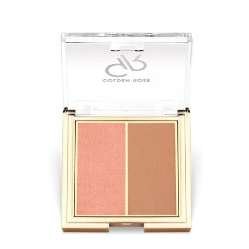 Golden Rose Iconic Blush Duo Rose & Nude 01 6gr - Διπλό Ρουζ Με Βιταμίνη Ε