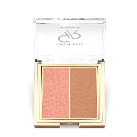 Golden Rose Iconic Blush Duo Rose & Nude 01 6gr - Διπλό Ρουζ Με Βιταμίνη Ε