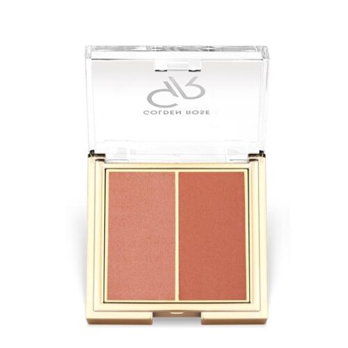 Golden Rose Iconic Blush Duo Peachy Coral 02 6gr - Διπλό Ρουζ Με Βιταμίνη Ε