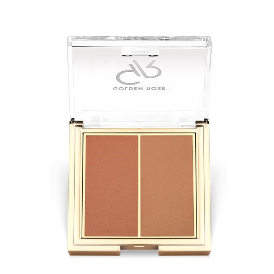 Golden Rose Iconic Blush Duo Rosy Bronze 03 6gr - Διπλό Ρουζ Με Βιταμίνη Ε