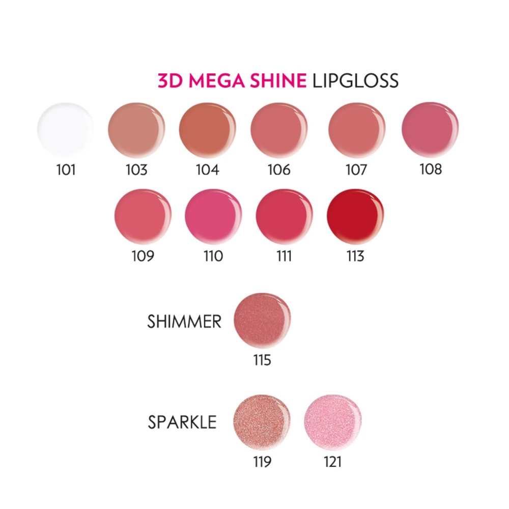Golden Rose 3D Mega Shine Lipgloss 108 5.2ml – Ενυδατικό Lip Gloss Με Εφέ Όγκου - Image 2