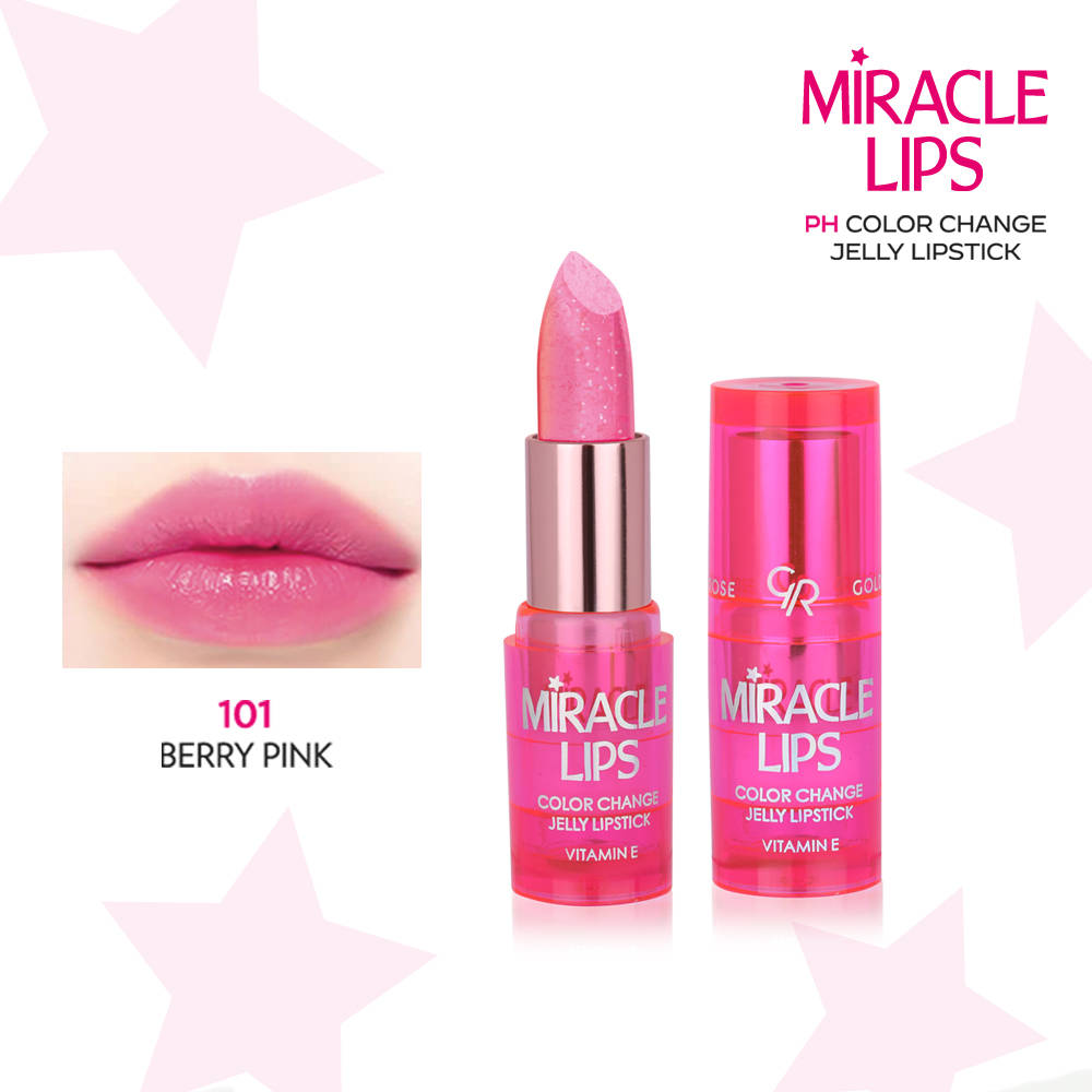 Golden Rose Miracle Lips Color Change Jelly Lipstick Berry Pink 101 3.7gr - Κραγιόν Σε Μορφή Τζελ - Image 2