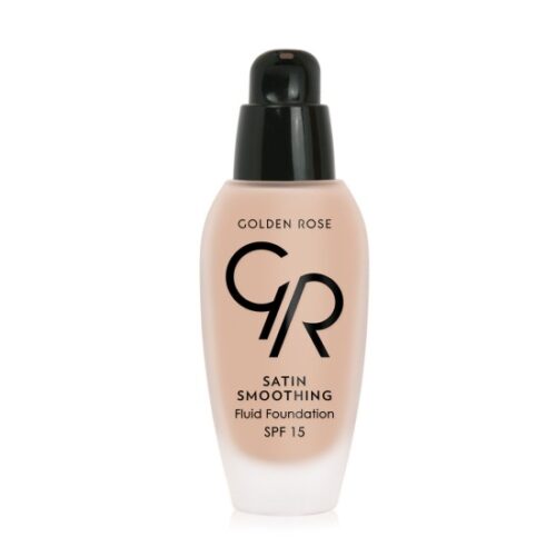 Golden Rose Satin Smoothing Fluid Foundation SPF15 28 34ml – Make-up Για Πλήρη Κάλυψη