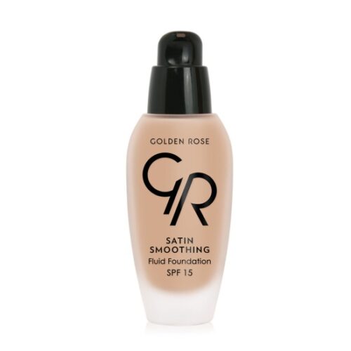 Golden Rose Satin Smoothing Fluid Foundation SPF15 29 34ml – Make-up Για Πλήρη Κάλυψη