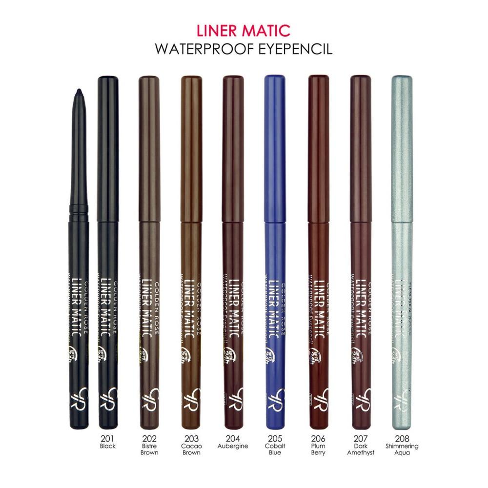 Golden Rose Liner Matic Waterproof Eyepencil Plum Berry 206 0.35gr - Μηχανικό & Αδιάβροχο Μολύβι Ματιών - Image 3
