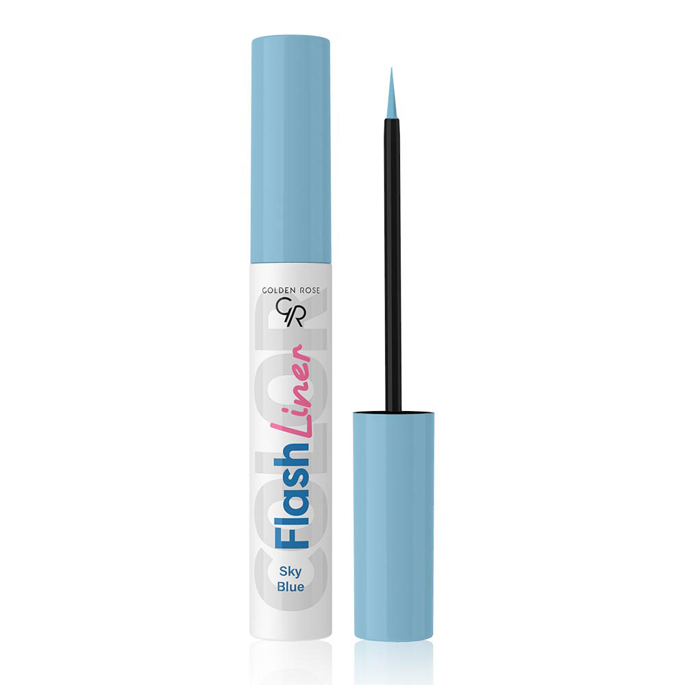 Golden Rose Flash Liner Colored Eyeliner Sky Blue 103 3.5ml - Υγρό Eyeliner Γαλάζιο