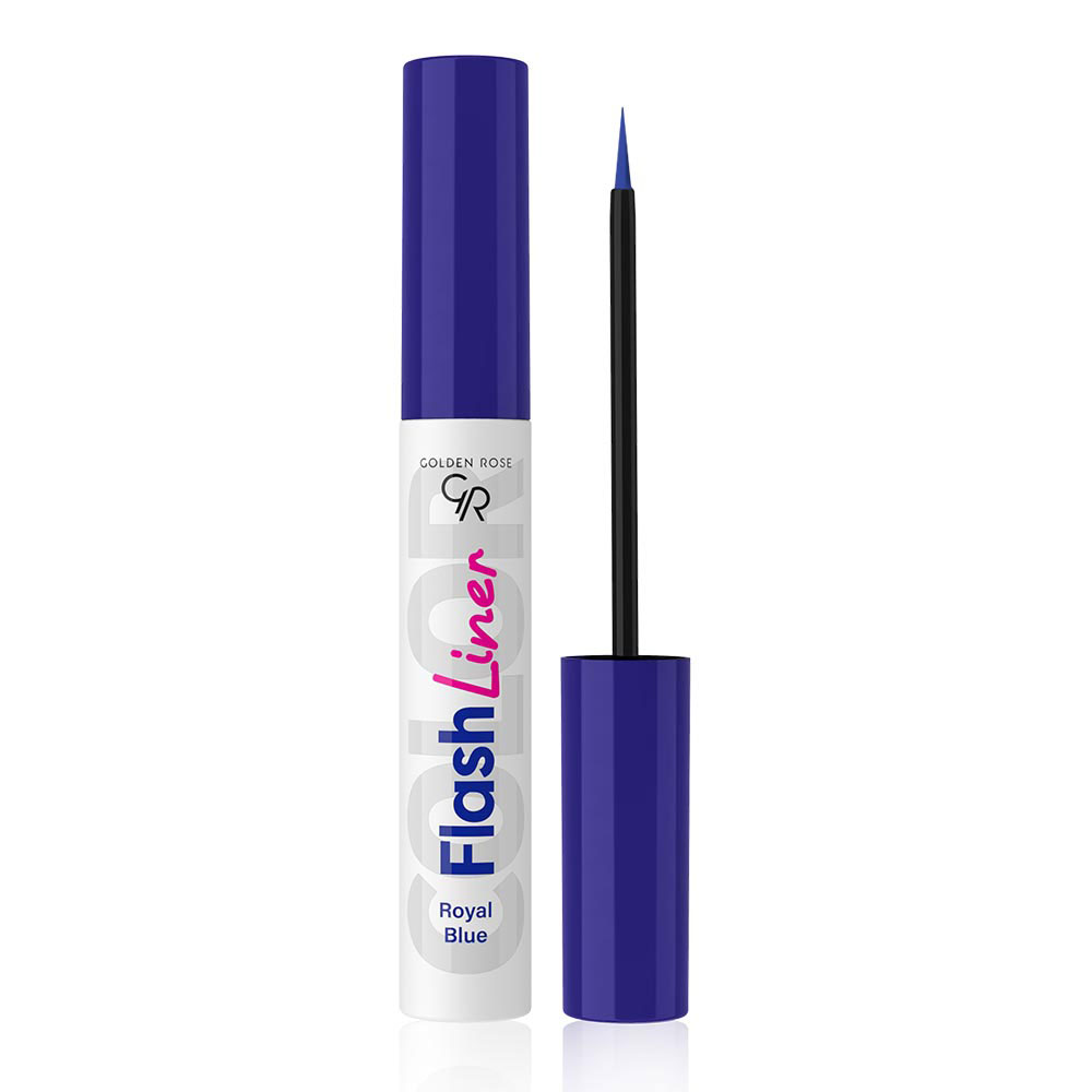 Golden Rose Flash Liner Colored Eyeliner Royal Blue 104 3.5ml - Υγρό Eyeliner Μπλε