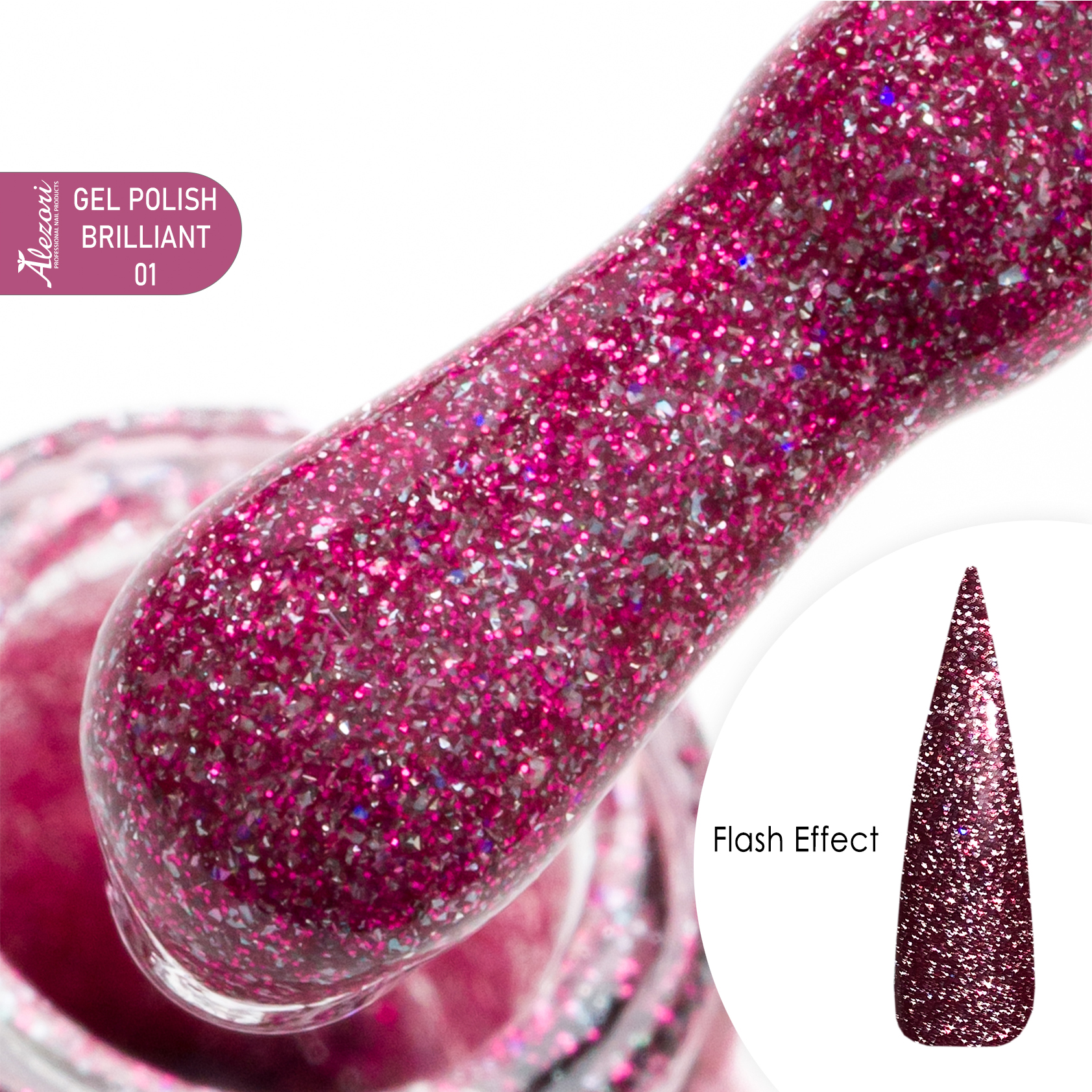 Alezori Gel Polish Brilliant Flash Effect 01 15ml