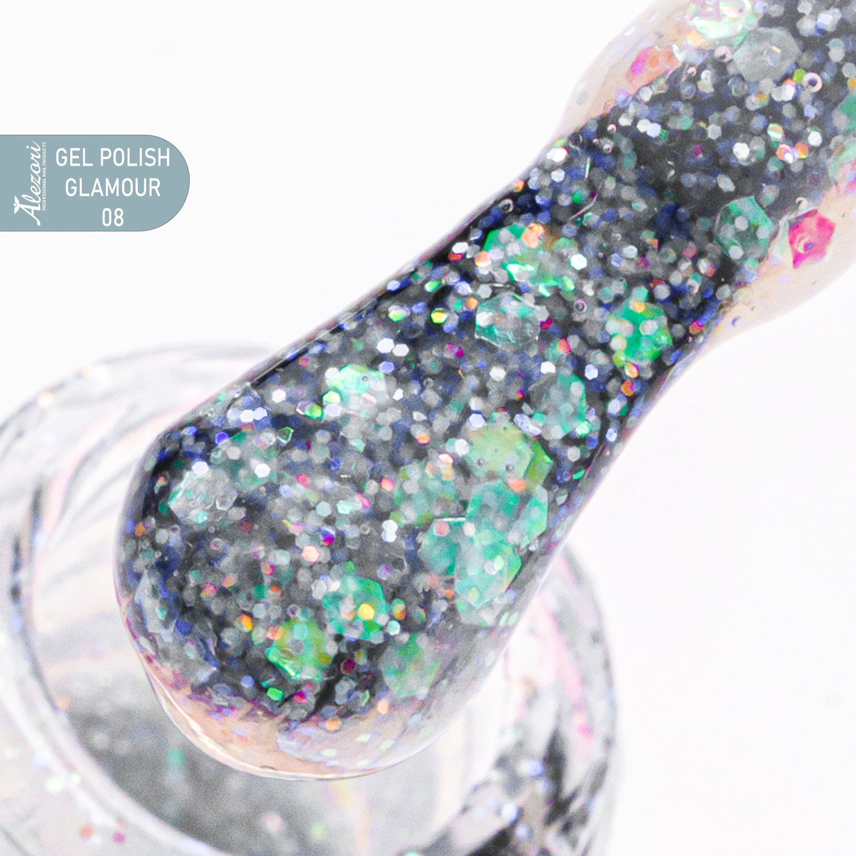 Alezori Gel Polish Glamour 08 No731 Glitter 15ml