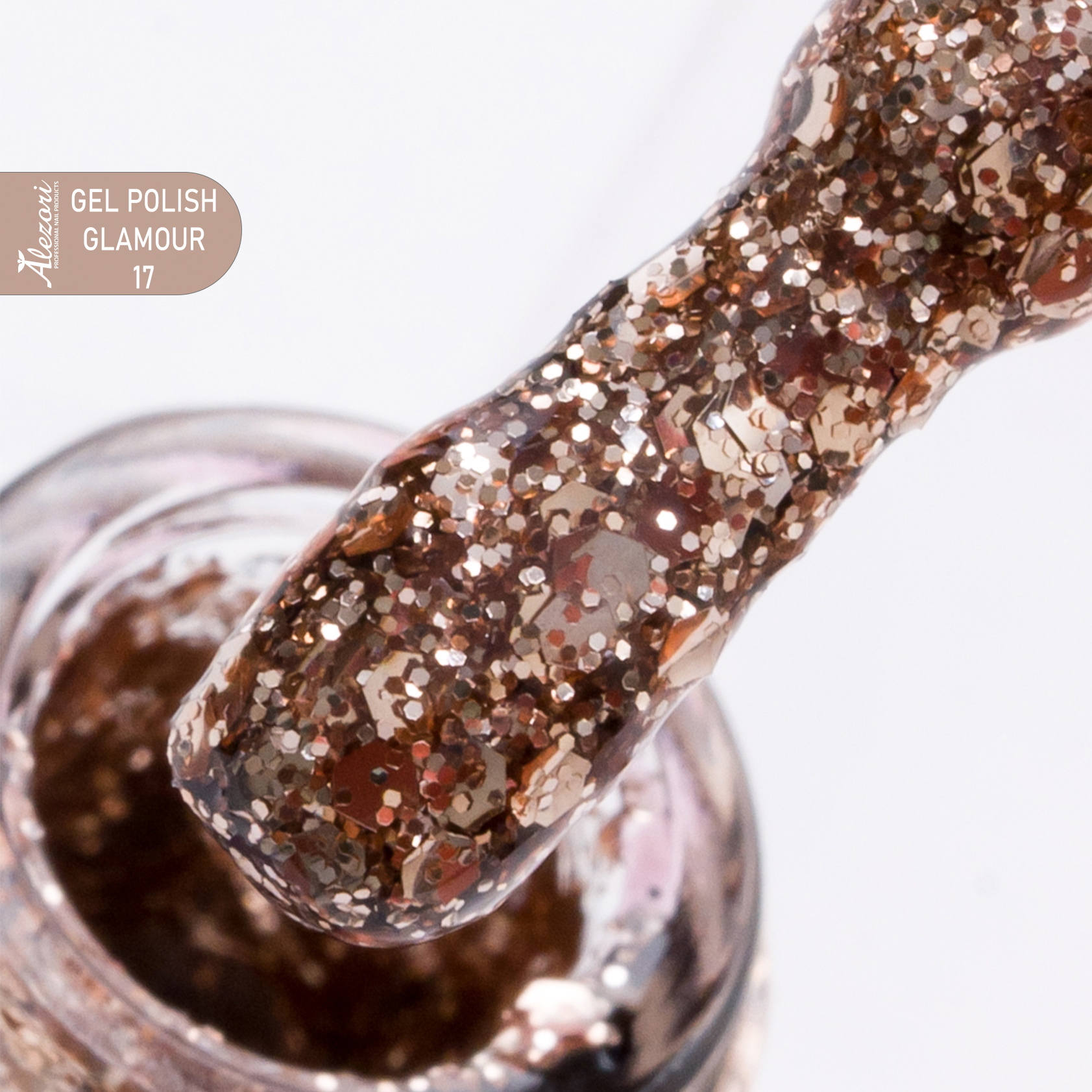 Alezori Gel Polish Glamour 17 No595 Glitter 15ml