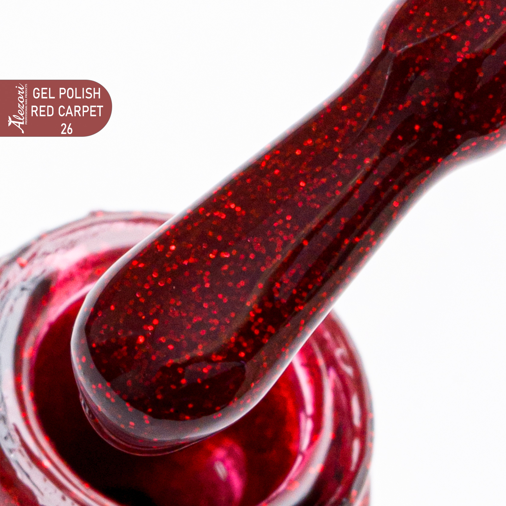 Alezori Gel Polish Red Carpet 26 No3999 Glitter 15ml