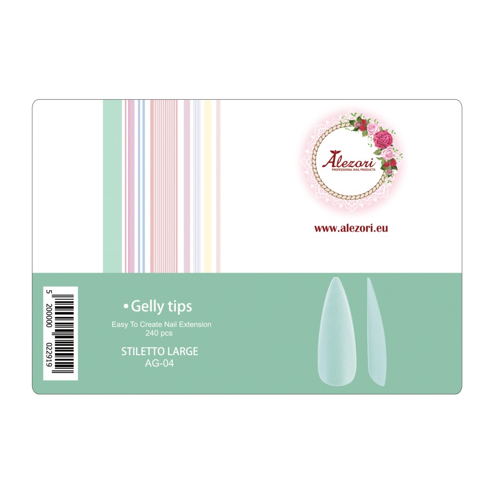 Alezori Gelly Tips AG-04 Stiletto Large 240τεμ.