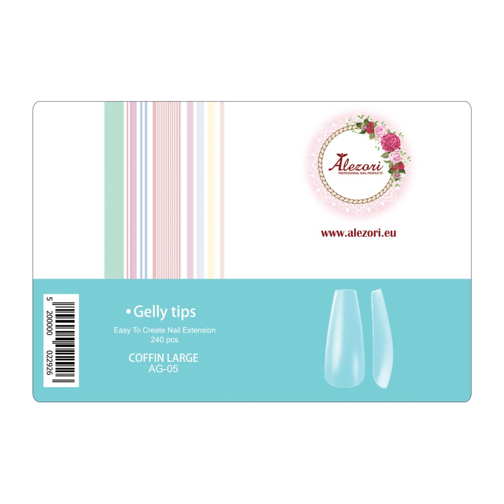 Alezori Gelly Tips AG-05 Coffin Large 240τεμ.