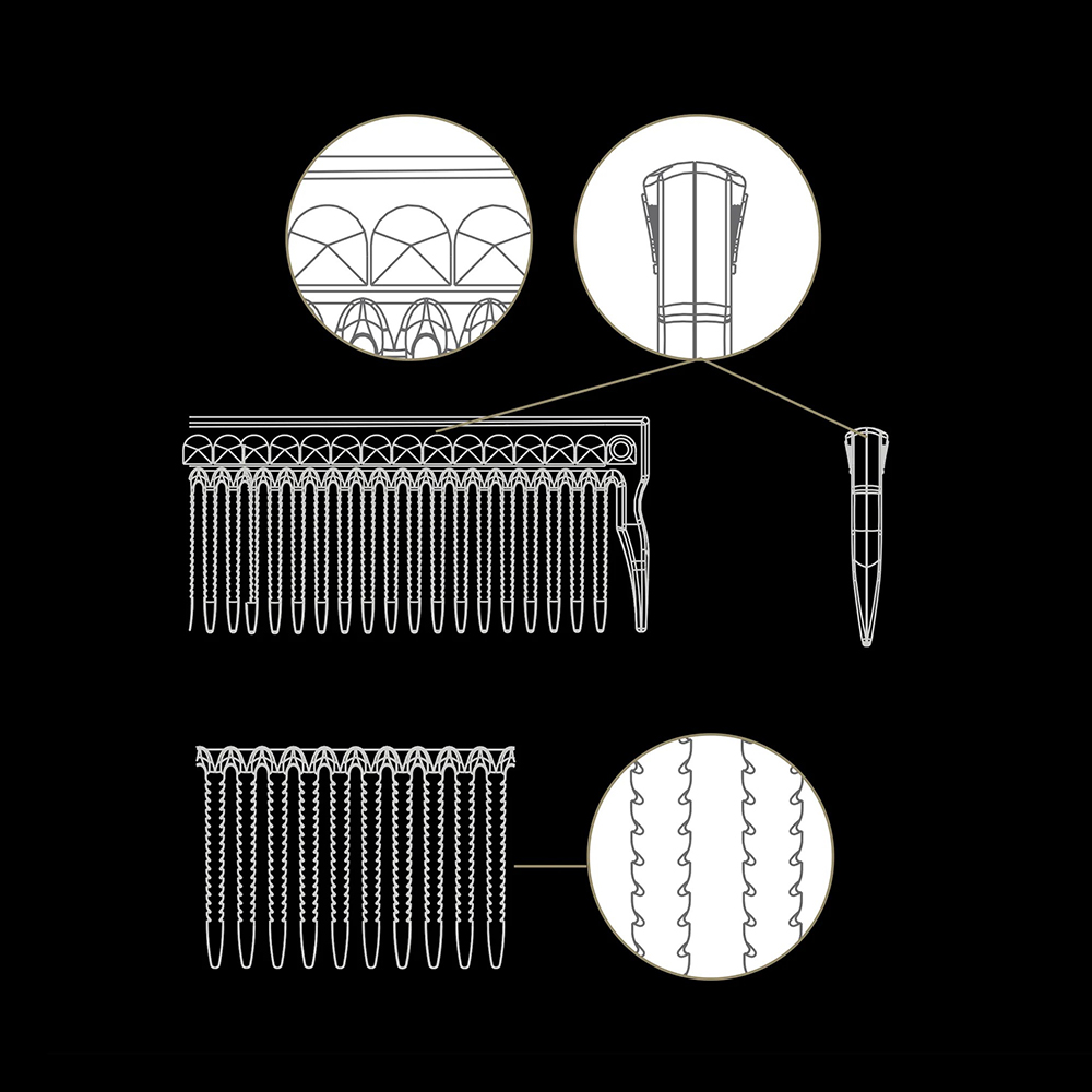 JRL Χτένα Κουρέματος Λευκή J302 Cutting Comb 7.3″ - Image 2