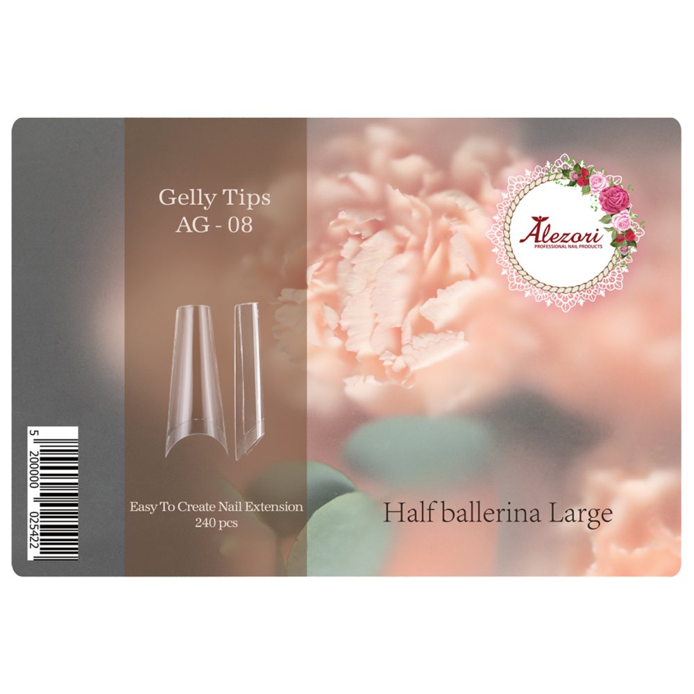Alezori Gelly Tips AG-08 Half Ballerina Large 240τεμ.