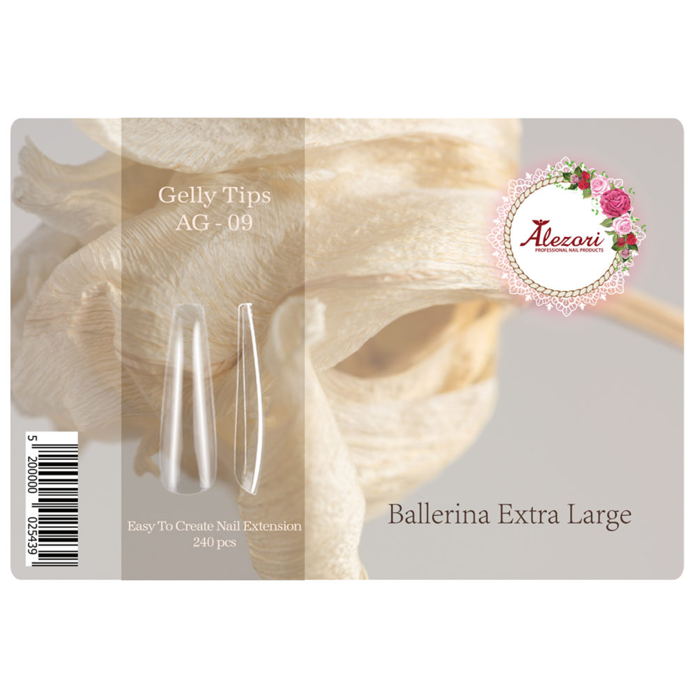 Alezori Gelly Tips AG-09 Ballerina Extra Large 240τεμ.