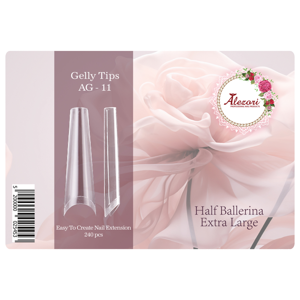 Alezori Gelly Tips AG-11 Half Ballerina Extra Large 240τεμ.