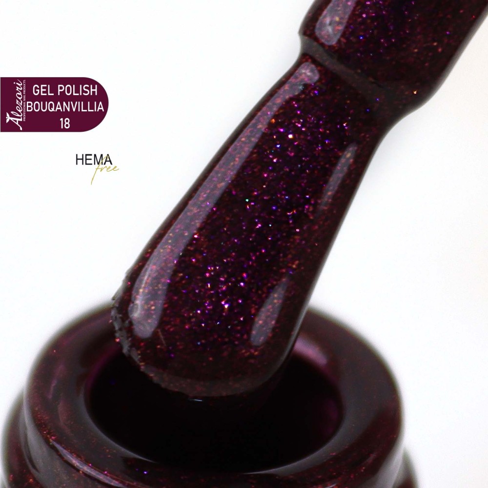 Alezori Gel Polish Bouqanvilia 18 Hema Free 15ml