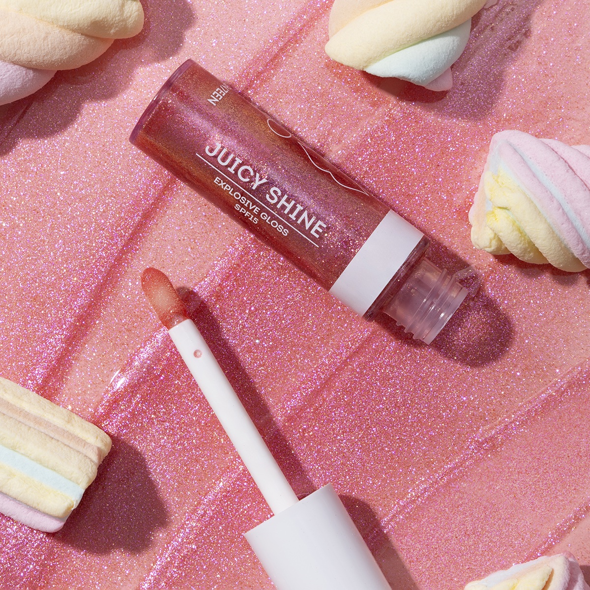 Seventeen Juicy Shine Explosive Gloss SPF15 17 Candy Sparkle 10ml - Ενυδατικό lip gloss - Image 4
