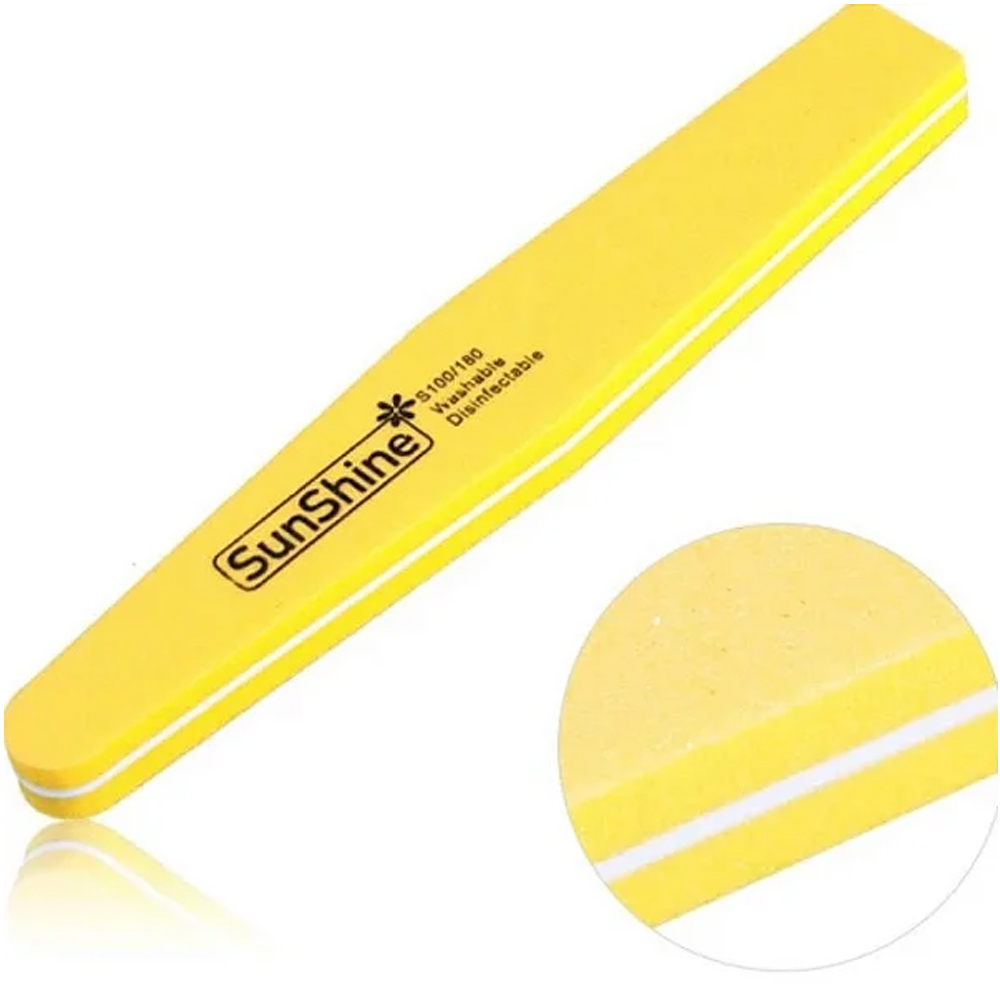 SunShine Λίμα Buffer Νυχιών Κίτρινο 100/180