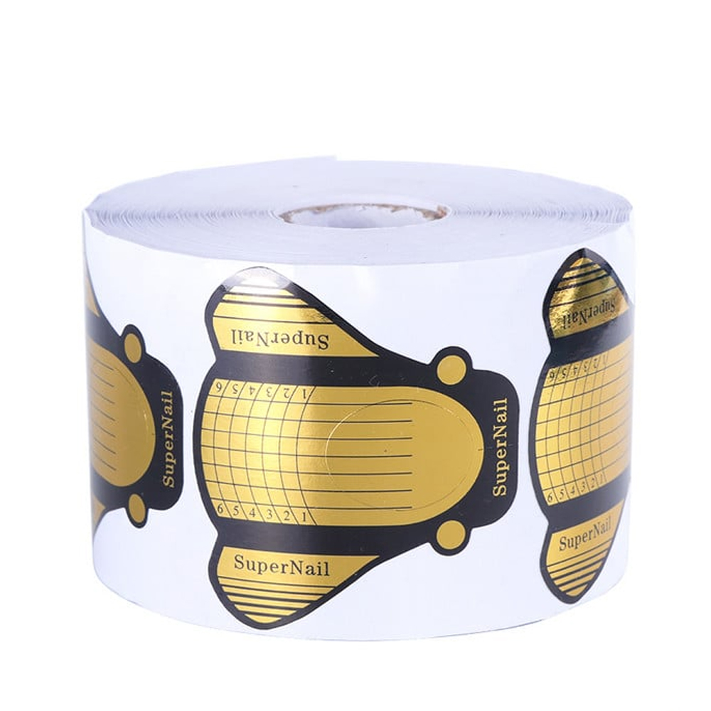 Χάρτινη Φόρμα Νυχιών Για Χτίσιμο Πεταλούδα Χρυσή 500τεμ.