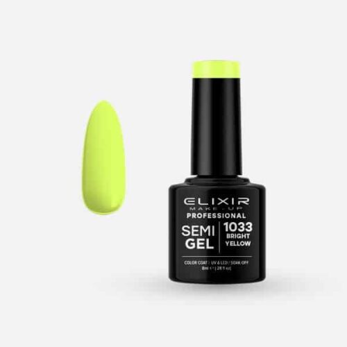 Elixir Ημιμόνιμο Βερνίκι Νυχιών #1033 Bright Yellow 8ml